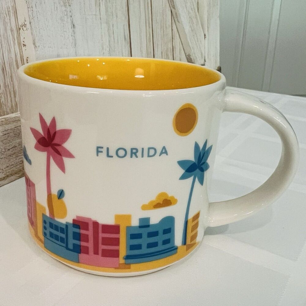 Starbucks Florida You Are Here Series Collection 14oz Coffee Mug Cup YAH 2015